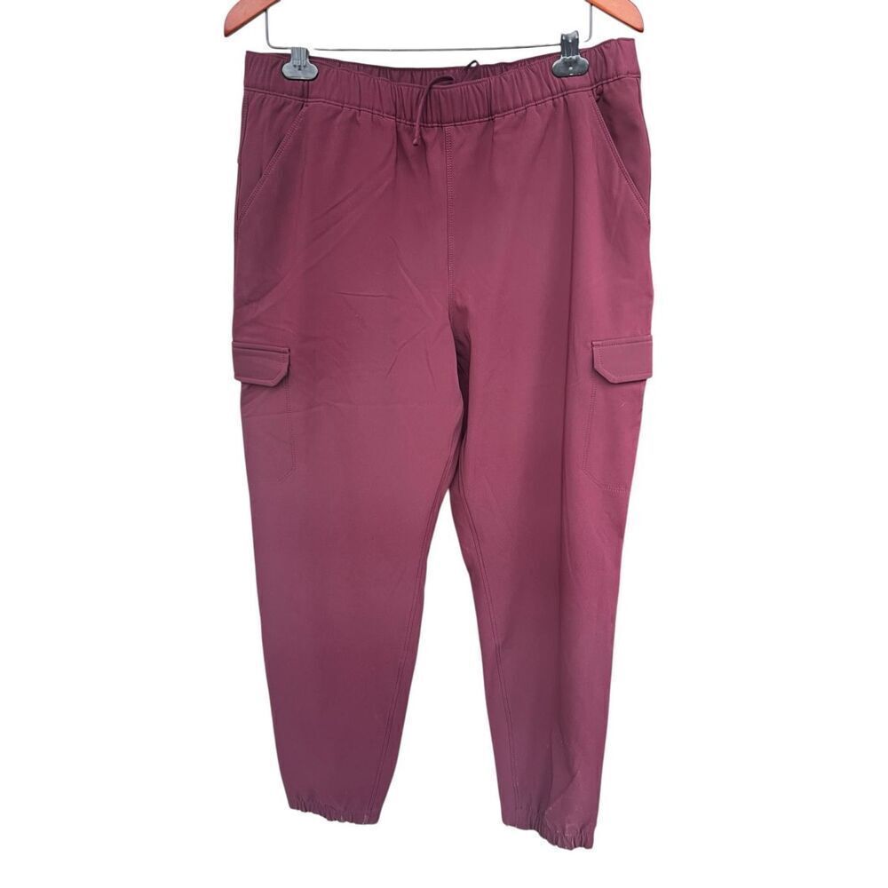 Eddie Bauer woman’s 14 burgundy frost fighter jogger side pockets pants hiking